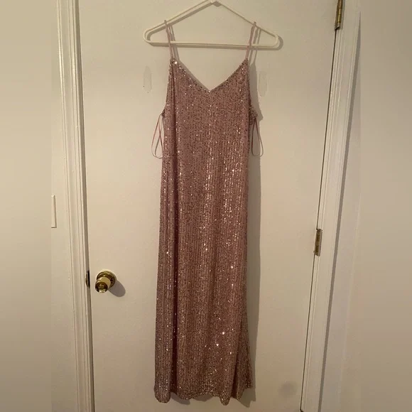 Pinkblush | Dresses | Pink Maternity Midi Sequin Dress | Poshmark
